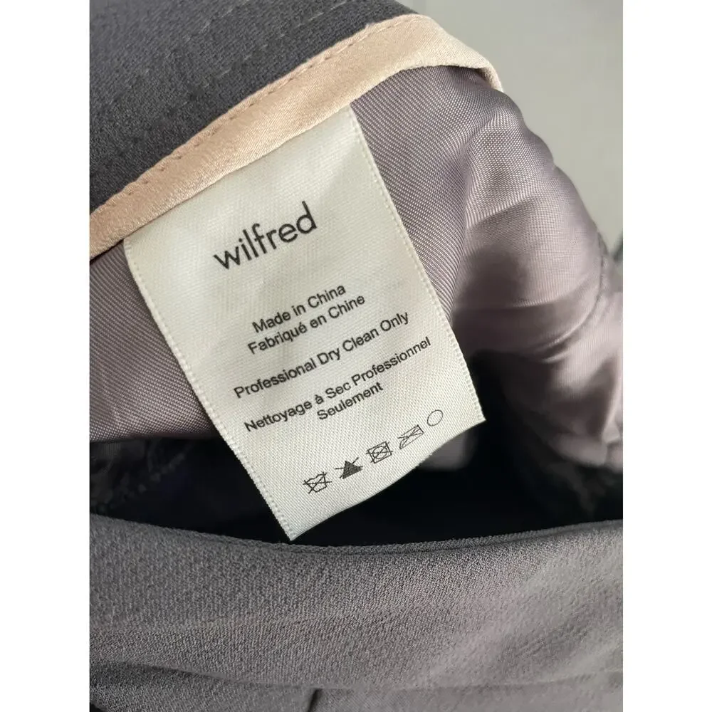 Aritzia Wilfred Allant Cropped Tie Waist Pant Charcoal Size 6 - Picture 7 of 11